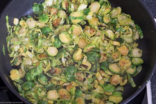 Fried Brussels sprouts from the pan