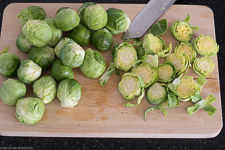 Fried Brussels sprouts from the pan